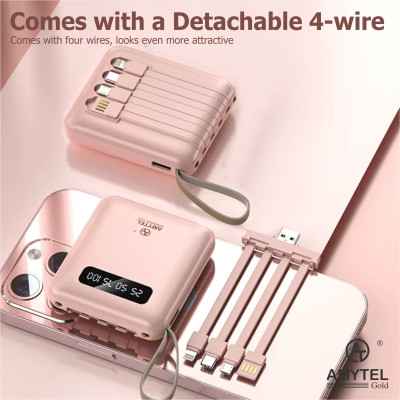 AMYTEL 10000 mAh 18 W Mini Power Bank(Pink, Lithium-ion, Power Delivery 2.0, Power Delivery 3.0, Quick Charge 2.0, Quick Charge 3.0 for Mobile, Smartwatch, Smartband, Speaker, Tablet, Trimmer)