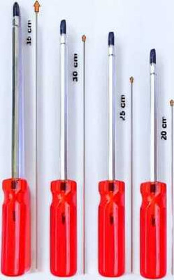 Wolzook 2-in-1 Magnetic Screw Drivers Orange Combination Screwdriver Set(Pack of 4)