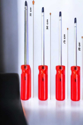 Wolzook 2-in-1 Magnetic Screw Drivers Orange Combination Screwdriver Set(Pack of 4)