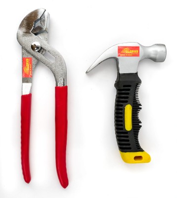 Globus Globus 101-Mini Claw Hammer (0.30 Kg) And Water Pump Plier(10''/250MM) Hand Tool Kit(2 Tools)