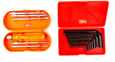 Globus GLOBUS 35-SCREW DRIVER KIT SET/6 IN BOX AND ALLEN KEY SET/9(1.5MM-10MM) IN BOX Power & Hand Tool Kit(2 Tools)