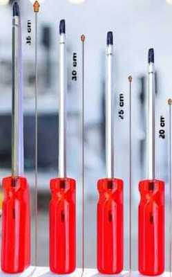 Wolzook 2-in-1 Magnetic Screw Drivers Orange Combination Screwdriver Set(Pack of 4)