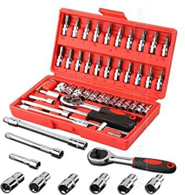 KAYAAN ENTERPRISE 46 in 1 Pcs Tool Kit & Screwdriver and Socket Set Power & Hand Tool Kit(46 Tools)