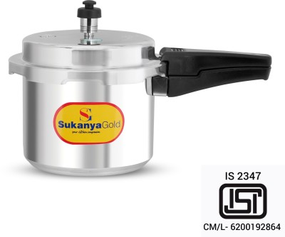 Sukanya Gold Sukanya Gold 3 L Induction Bottom Pressure Cooker(Aluminium)