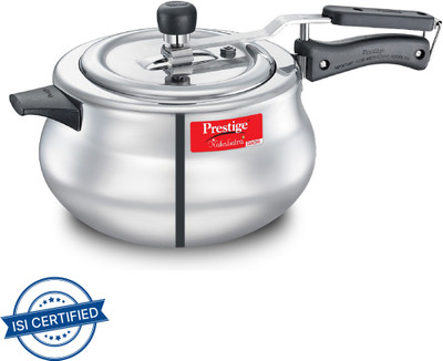 Prestige Svachh Nakshatra Plus Handi 5 L Inner Lid Induction Bottom Pressure Cooker(Aluminium)