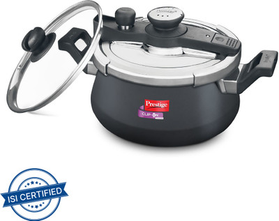 Prestige Svachh Clip on Handi 5 L Outer Lid Induction Bottom Pressure Cooker(Hard Anodized)