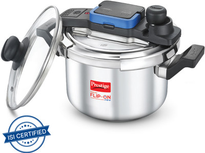 Prestige Svachh FLIP-ON 5 L Outer Lid Induction Bottom Pressure Cooker(Stainless Steel)