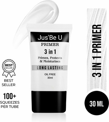 Jus’Be U 3 in 1 Long Lasting Oil Free  Primer  - 30 ml(White)