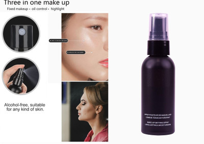 AMOSFIA 3D Professional Setting Spray Natural Makeup Fixer set of 1 Primer  - 100 ml(Transparent)