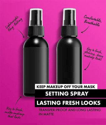 AMOSFIA Natural makeup fixer setting spray for women Primer set of 2 Primer  - 200 ml(Transparent)
