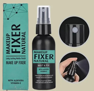 Deeparth Makeup Fixer Spray Prime, Correct & Set Primer - 100 ML (Transparent) Primer  - 100 ml(Black)