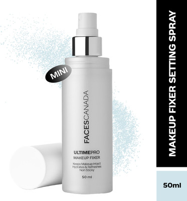 FACES CANADA Ultime Pro Makeup Fixer | Non Sticky, Keeps Makeup Intact, Hydrates & Refreshes Primer  - 50 ml(Transparent)