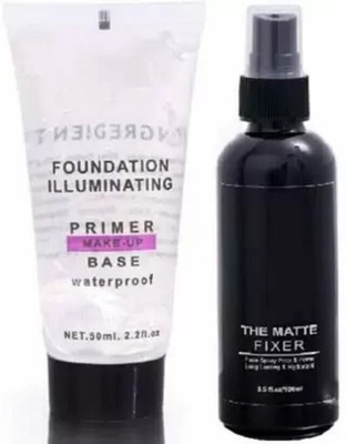 AMOSFIA Most Beautiful Trending Fixer combo with  Primer  - 150 ml(Transparent)