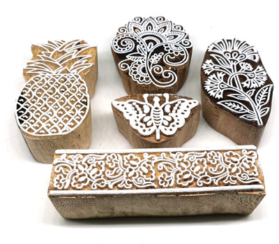 Reniq Wooden Printing Block Stamp145 Printing Blocks Printing Blocks(Pack of 5)