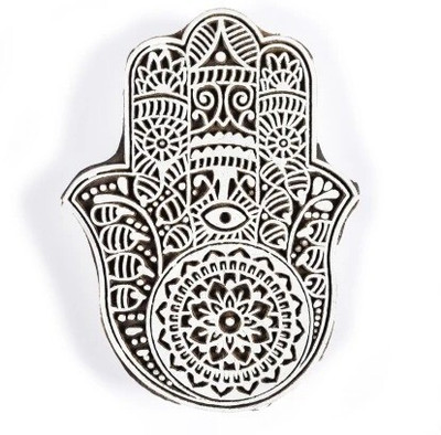 Reniq Designed Hand Carved Textile Stamp Wooden Scrapbook Printing Blocks Printing Blocks(Pack of 4)