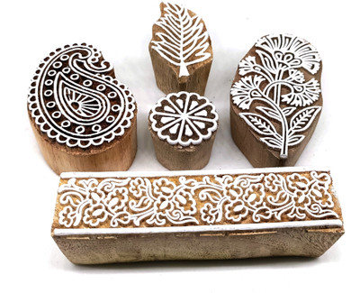 Reniq Wooden Printing Block Stamp147 Printing Blocks Printing Blocks(Pack of 5)