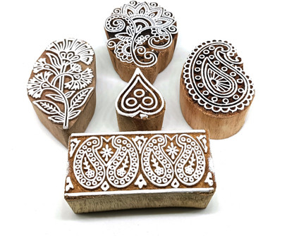 Reniq Wooden Printing Block Stamp137 Printing Blocks Printing Blocks(Pack of 5)