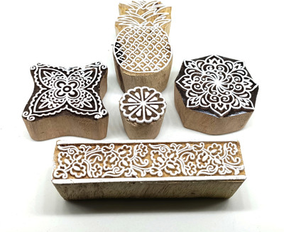 Reniq Wooden Printing Block Stamp140 Printing Blocks Printing Blocks(Pack of 5)