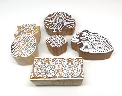 Reniq Wooden Printing Block Stamp130 Printing Blocks Printing Blocks(Pack of 5)