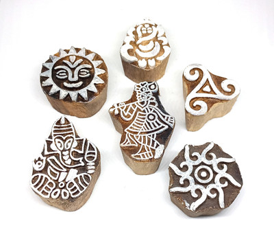 Reniq Wooden Blocks9856 Printing Blocks(Pack of 6)