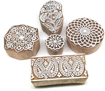 Reniq Wooden Printing Block Stamp150 Printing Blocks Printing Blocks(Pack of 5)