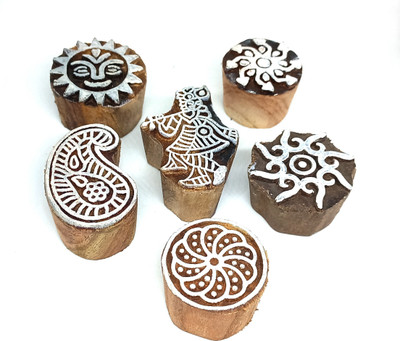 Reniq Wooden Printing Blocks7826 Printing Blocks(Pack of 6)