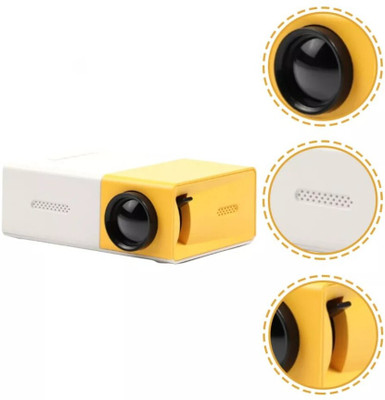 Seashot LED PROJECTOR Yellow Portable Mini Home Theater LED Projector (3500 lm) Portable Projector(YELLOW/WHITE)