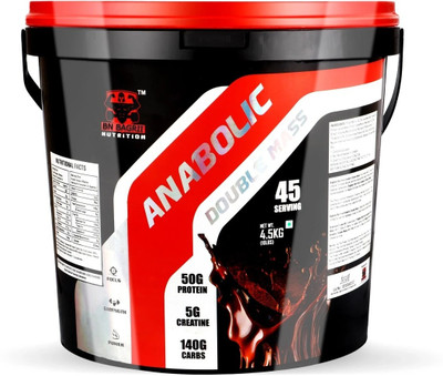 BN BAGRI NUTRITION Anabolic Double Mass Gainer High Protein Gainer 10lbs Weight Gainers/Mass Gainers(4.5 kg, CHOCOLATE)