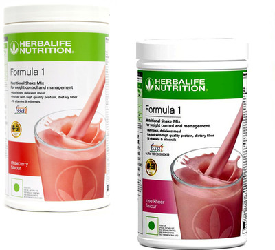 HERBALIFE Formula 1 Protein Shake Strawberry + Rose Kheer Plant-Based Protein(1000 g, Strawberry, Rose Kheer)