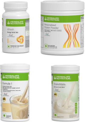 HERBALIFE F 1 VANILLA PROTION 200 GM, SHAKEMATE AND GINGER AFRESH WEIGHT LOSS COMBO Herbal Tea Plastic Bottle(1.25 kg)