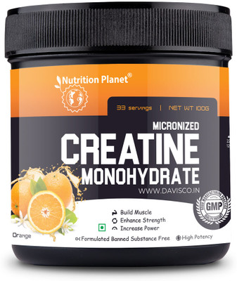 Nutrition Planet Micronized Creatine Monohydrate (33 Servings/0.22LB) Creatine(100 g, Orange)