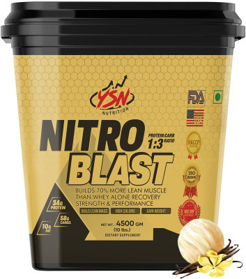 YSN NUTRITION Nitro Blast Weight Gainers/Mass Gainers(4500 g, Vanilla)