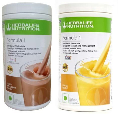 HERBALIFE Formula 1 Nutritionl shake mix Chocolate and Mango flavour for weigtt loss Plant-Based Protein(1000 g, Chocolate, mango)