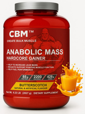 CBM ANABOLIC MASS HARDCORE GAINER PROTEIN WEIGHT GAINER Weight Gainers/Mass Gainers(2827 g, BUTTERSCOTCH)