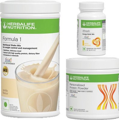 HERBALIFE Nutrition formula 1 Vanilla500g+ Protein powder 200g + Afresh lemon 50g Combo Plant-Based Protein(750 g, Vanilla, Plain, Lemon)