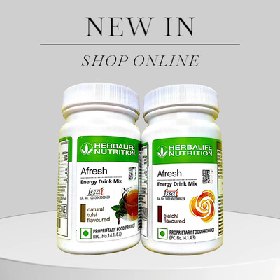HERBALIFE AFRESH ENERGY DRINK-TULSI,ELAICHI(PACK OF 2) Energy Bars(100 g, TULSI, ELAICHI)