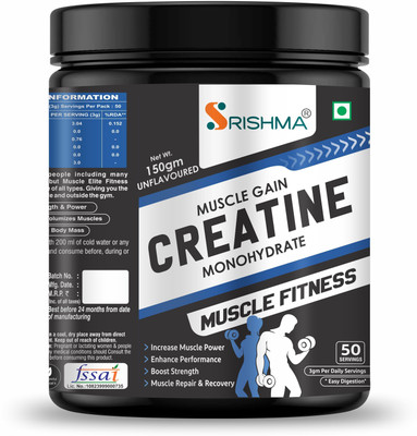 Srishma Creatine Powder for Increase Muscle Power, Boost Strength & Enhance Performance Creatine(150 g, Unflavored)