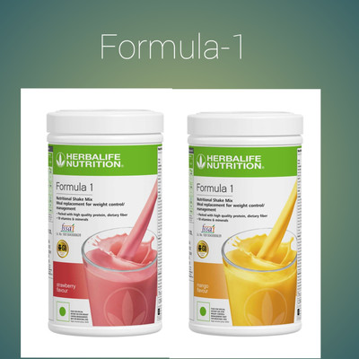 HERBALIFE Formula 1 Shake 2 Pieces Protein Shake All Flavor Weight Loss Protein Shake(1000 g, Strawberry mango)