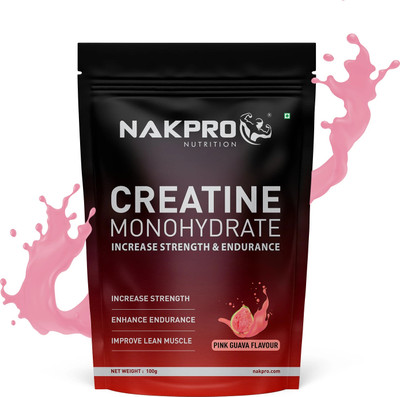 Nakpro Creatine Monohydrate Powder for Muscle Endurance & Recovery Creatine Creatine(100 g, Pink Guava)