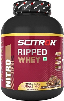 Scitron RIPPED WHEY CHOCOLATE FUDGE BROWNIE Whey Protein(1.81 kg, CHOCOLATE FUDGE BROWNIE)