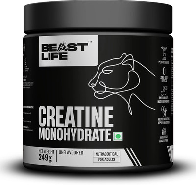 BeastLife Super Micronized Creatine Monohydrate | NABL Lab Tested Creatine | 83 Serving Creatine(249 g, Unflavoured)