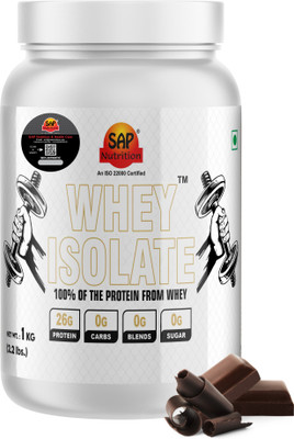 SAP Nutrition Whey Isolate with Digestive Enzymes & Vitamin Minerals 26g Whey Protein(1 kg, Chocolate)