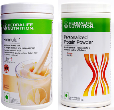 HERBALIFE Formula 1 Shake Mix Vanilla 500 gm With Personalized Protein Powder 400 gm Plant-Based Protein(500 g, 400 g, Vanilla, Unflavored)