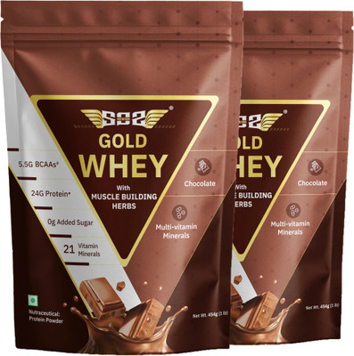 SOS Nutrition Isolate Supplement Powder, FDA Certified, 24g Per Serve, 0g Sugar,5.5g BCAA Gold Whey Protein(1 kg, Chocolate)