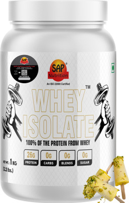 SAP Nutrition Whey Isolate with Digestive Enzymes & Vitamin Minerals 26g Whey Protein(1 kg, KULFI)
