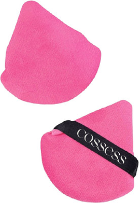 Cossess triangle puff pack of 2 Soft Powder Sponge Foundation Powder Sponge with Strap