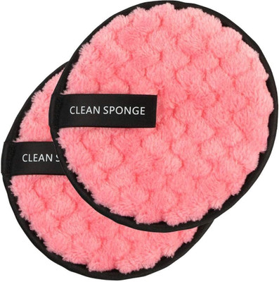 Koccido 2 Pc Makeup Remover Sponge Reusable Round Soft Face Cleansing Pads