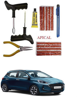 APICAL Car Tubeless Tyre Puncture Repair Kit For Hyundai Grand i10 Nios Tubeless Tyre Puncture Repair Kit