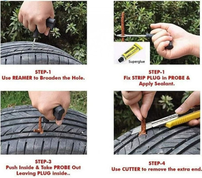 JDENTERPRISE CH-JD-23 Tubeless Tyre Puncture Repair Kit