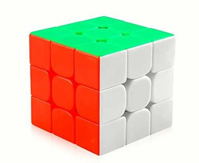 ADI Traderss High speed 3 x 3 x 3 Sticker less Rubik Cube Toy - Multicolour 3 Years +, L 5.5 x B 5.5 x H 5.5 cm, Create colour & shape recognition in your child(Multicolor)